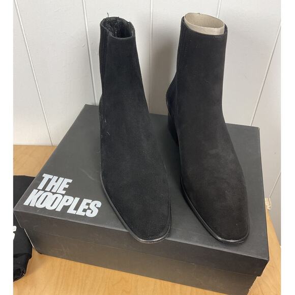 The Kooples Black Suede Leather Boots NIB Women's FR 41/US 10 Women's - Picture 2 of 6